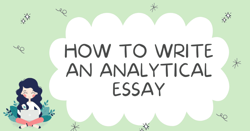 An illustration of a girl and a white cloud - how to write an analytical essay