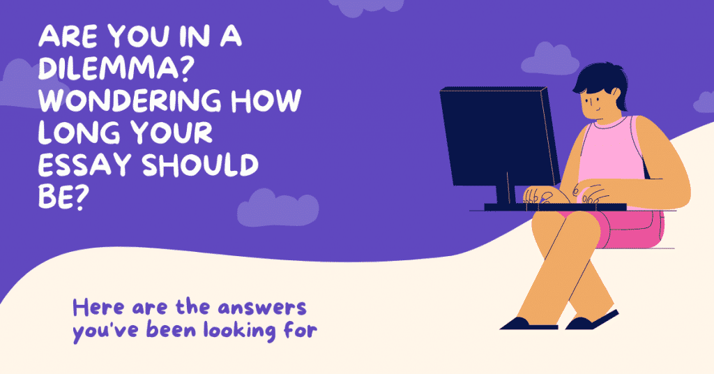 A character using a laptop - How Long Should An Essay Be?