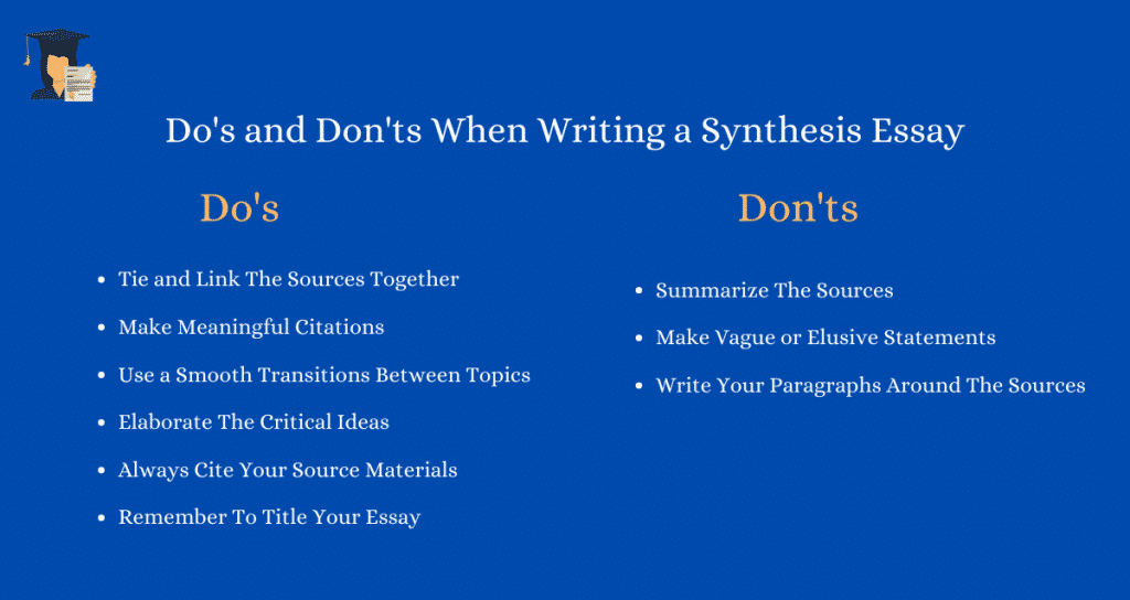 synthesis essay do's and don'ts