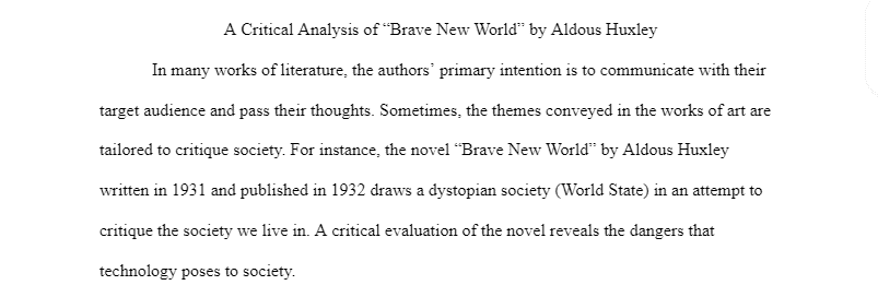How to write a critical analysis essay ; Introduction 